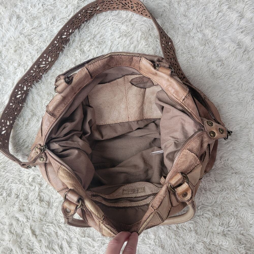 Wilsons Leather Large Patchwork Carry All Bag Pur… - image 7